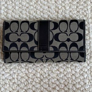 Coach full size black wallet